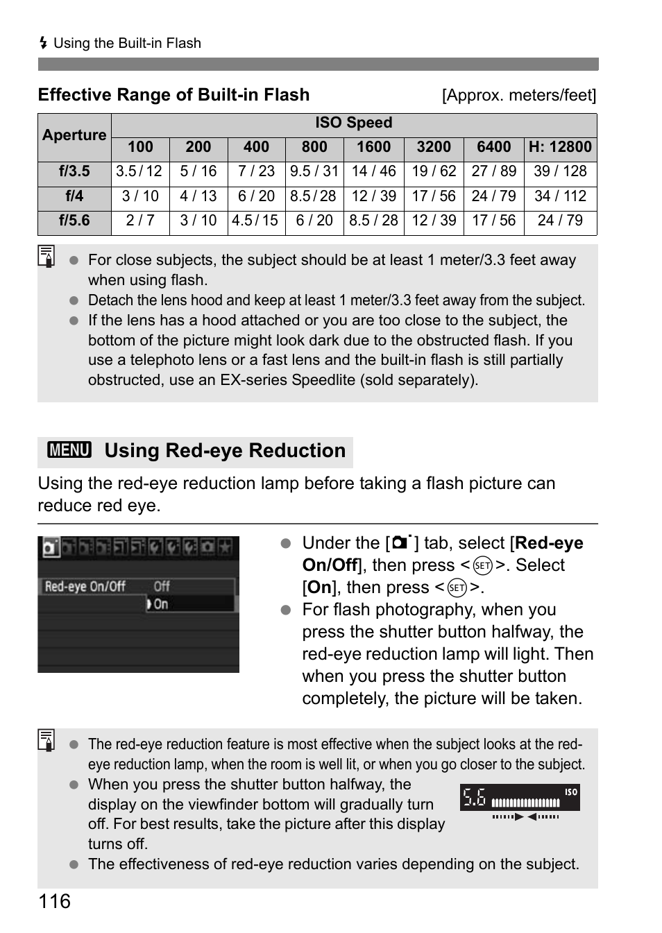 3using red-eye reduction | Canon EOS 7D User Manual | Page 116 / 292