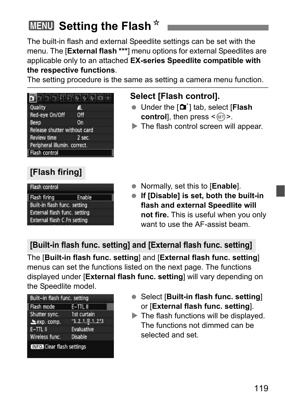 3setting the flash n | Canon EOS 7D User Manual | Page 119 / 292