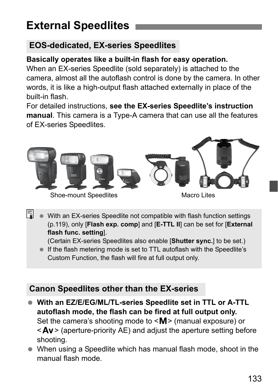 External speedlites | Canon EOS 7D User Manual | Page 133 / 292