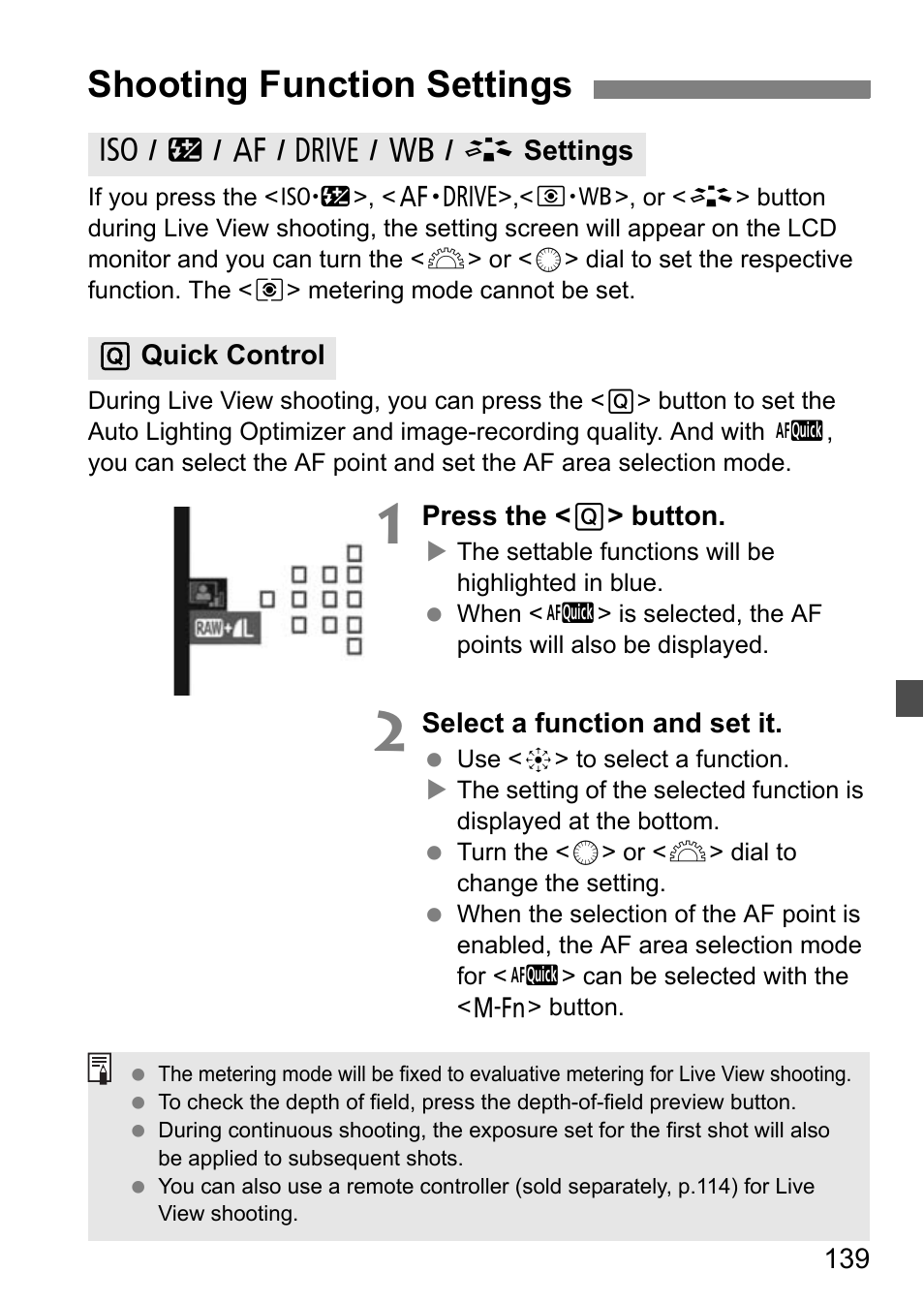 Shooting function settings | Canon EOS 7D User Manual | Page 139 / 292