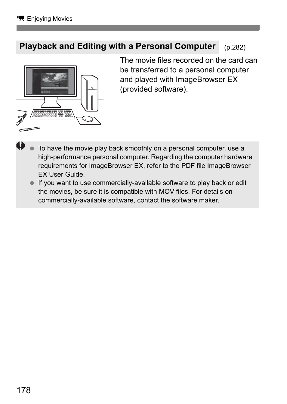 Playback and editing with a personal computer | Canon EOS 7D User Manual | Page 178 / 292