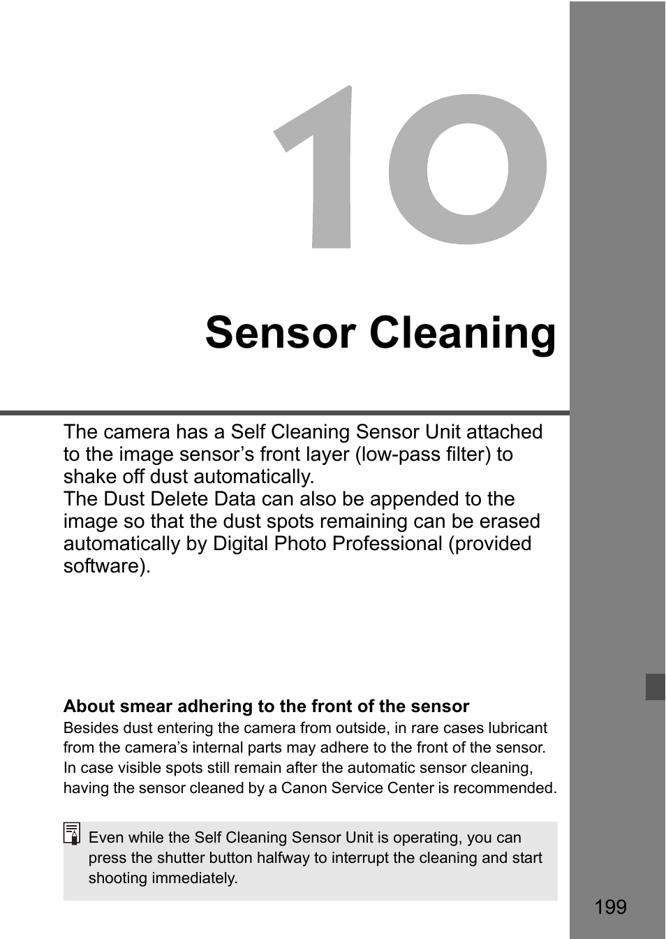 Sensor cleaning | Canon EOS 7D User Manual | Page 199 / 292