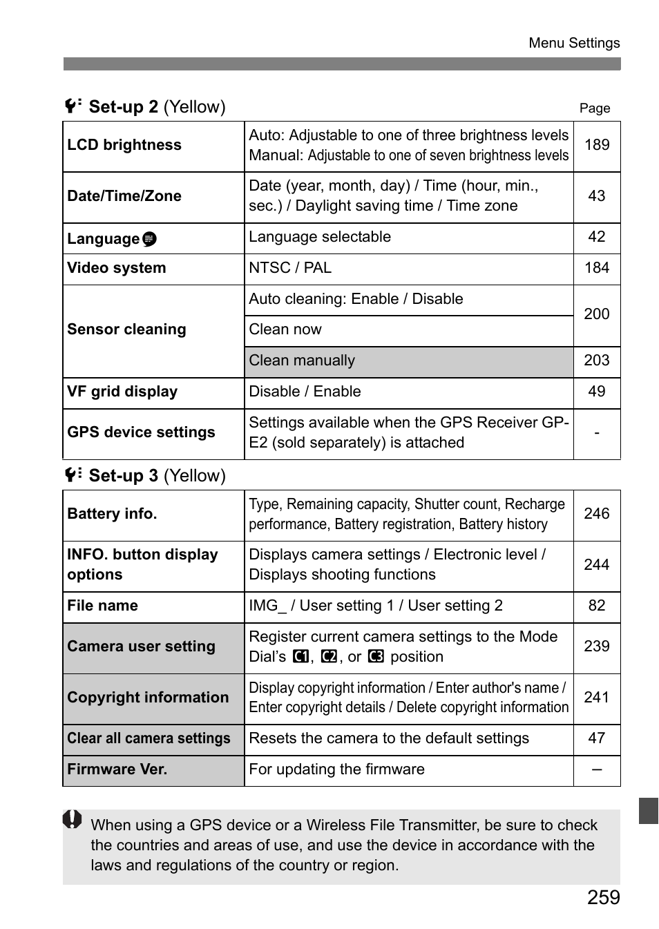 Canon EOS 7D User Manual | Page 259 / 292