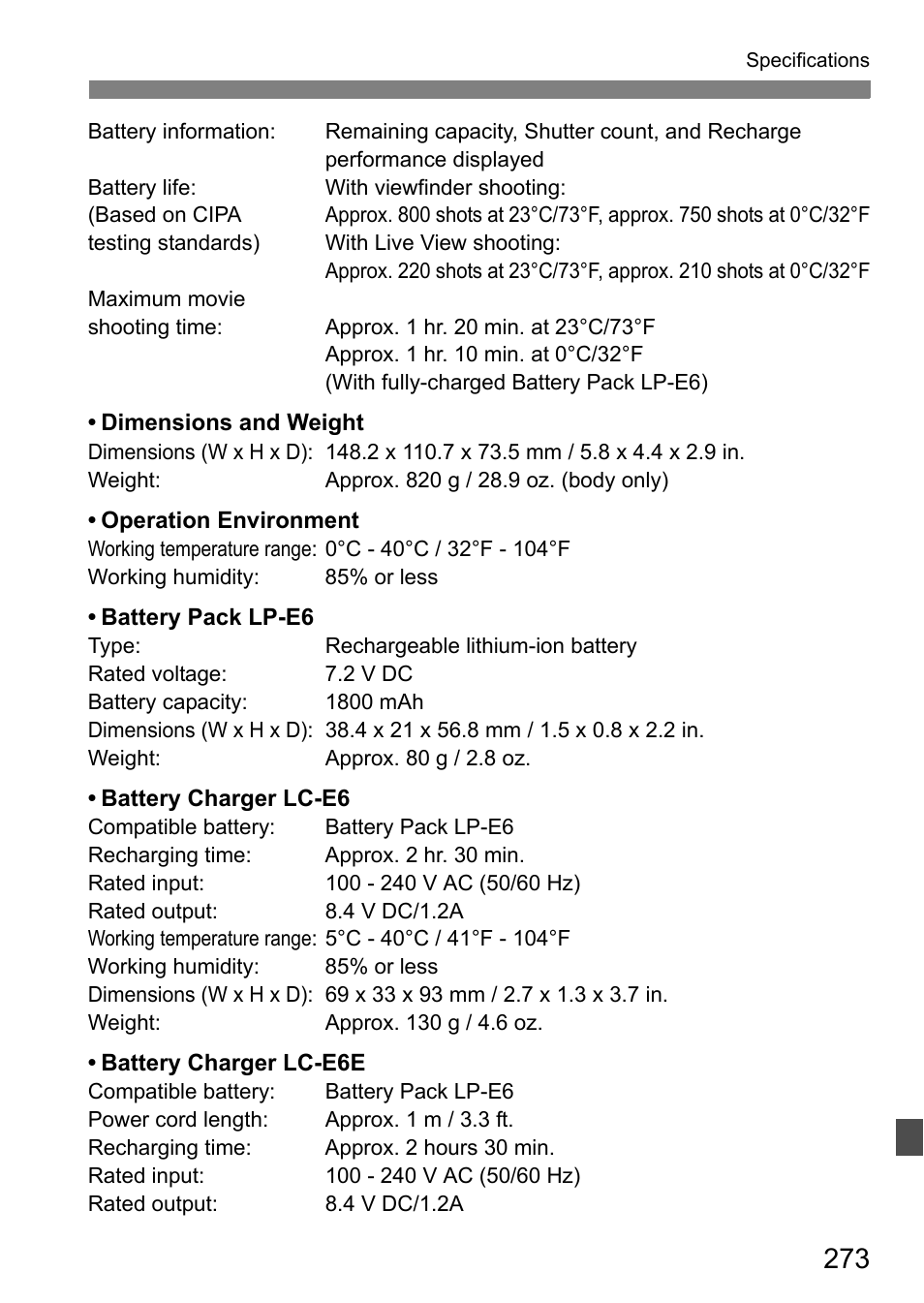 Canon EOS 7D User Manual | Page 273 / 292