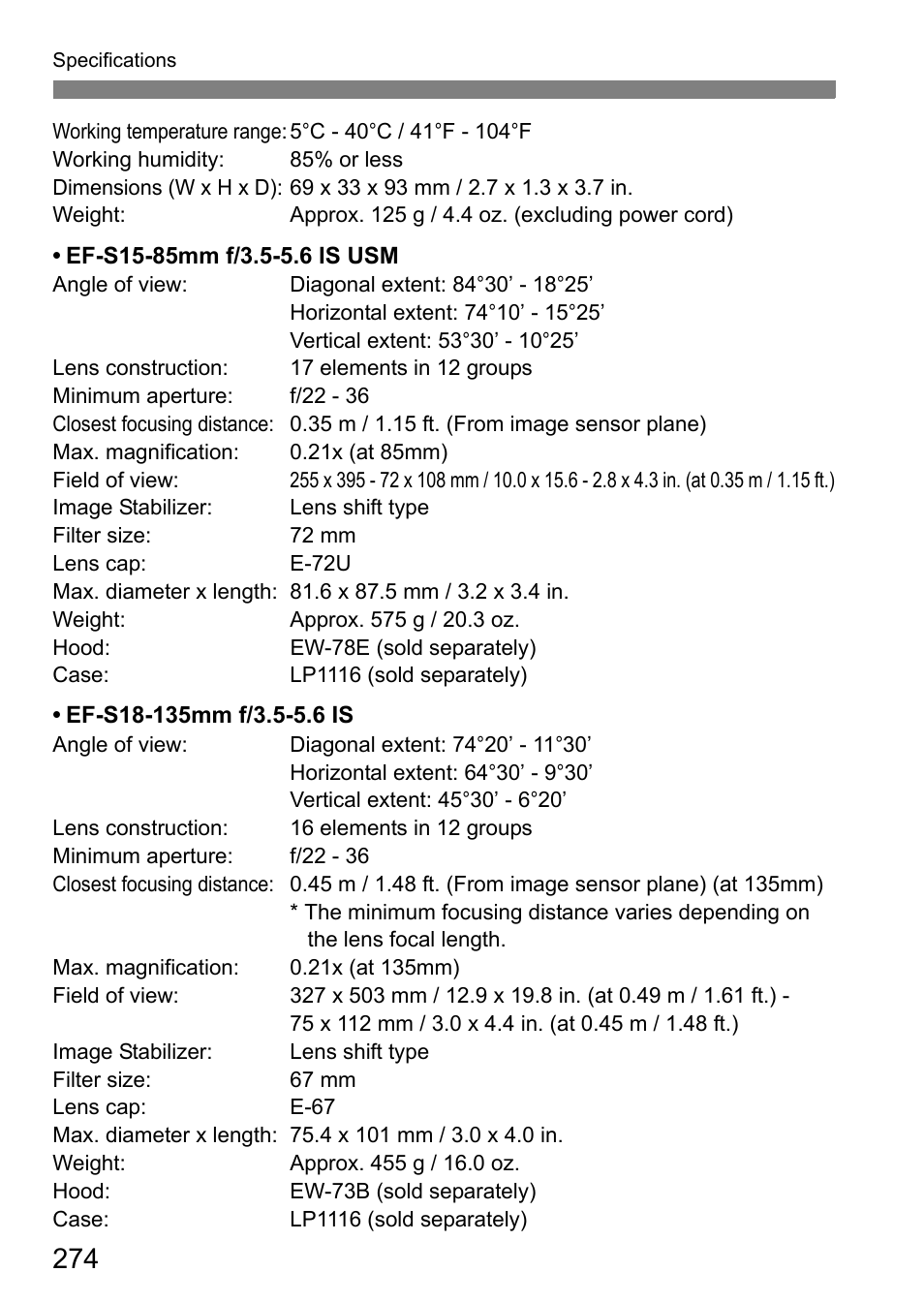 Canon EOS 7D User Manual | Page 274 / 292