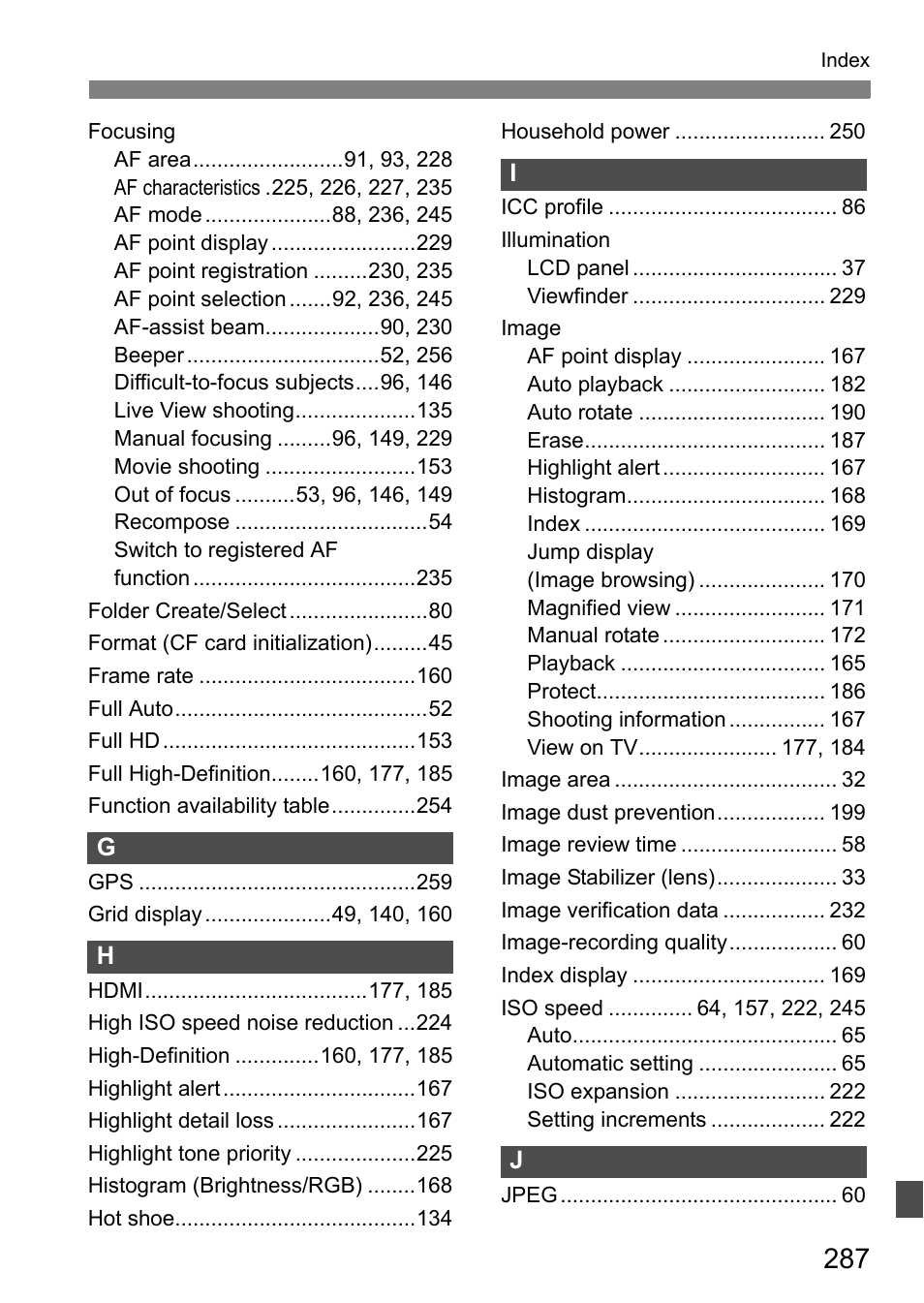 Canon EOS 7D User Manual | Page 287 / 292