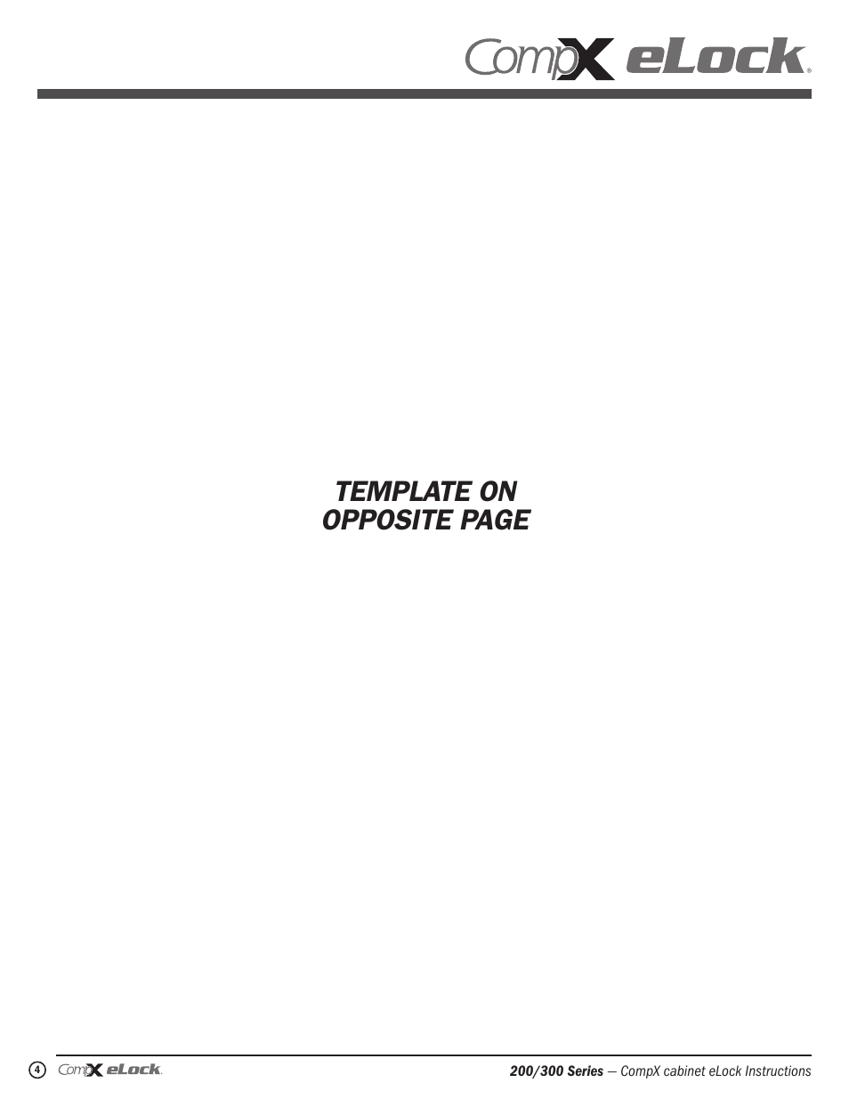 Template on opposite page | CompX eLock Network Cabinet User Manual | Page 4 / 12