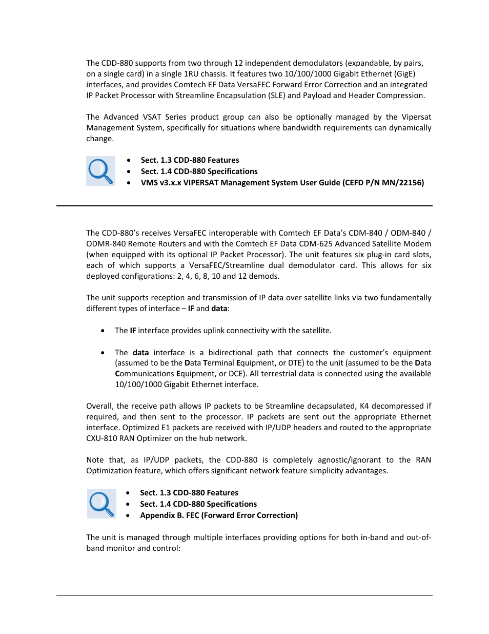 2 cdd-880 functional description | Comtech EF Data CDD-880 User Manual | Page 20 / 124