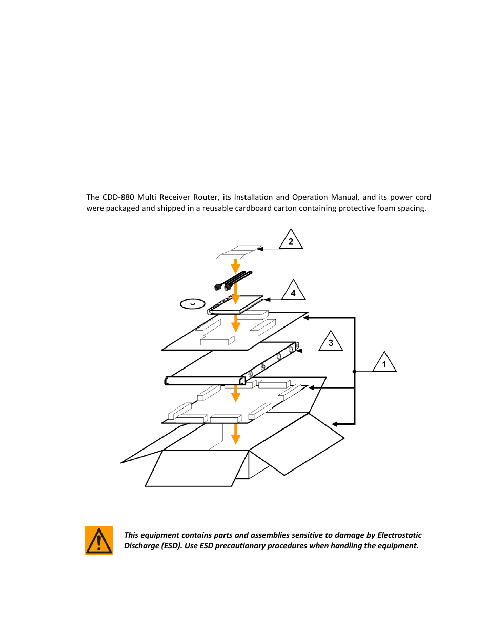 Chapter 2. installation, 1 unpacking and inspection | Comtech EF Data CDD-880 User Manual | Page 31 / 124