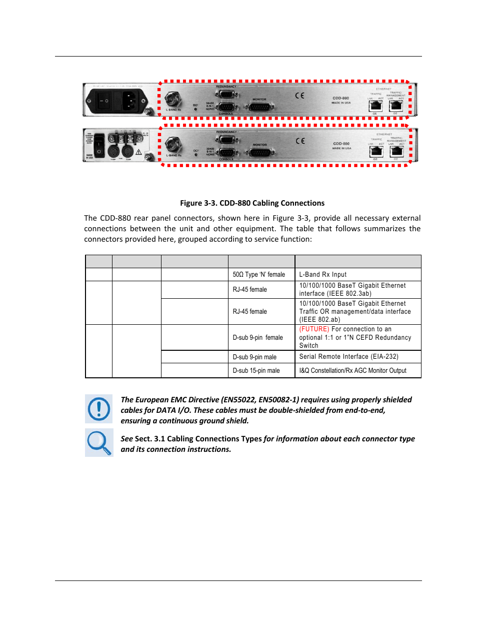 Cdd-880 cabling connections, 2 cdd-880 cabling connections | Comtech EF Data CDD-880 User Manual | Page 41 / 124
