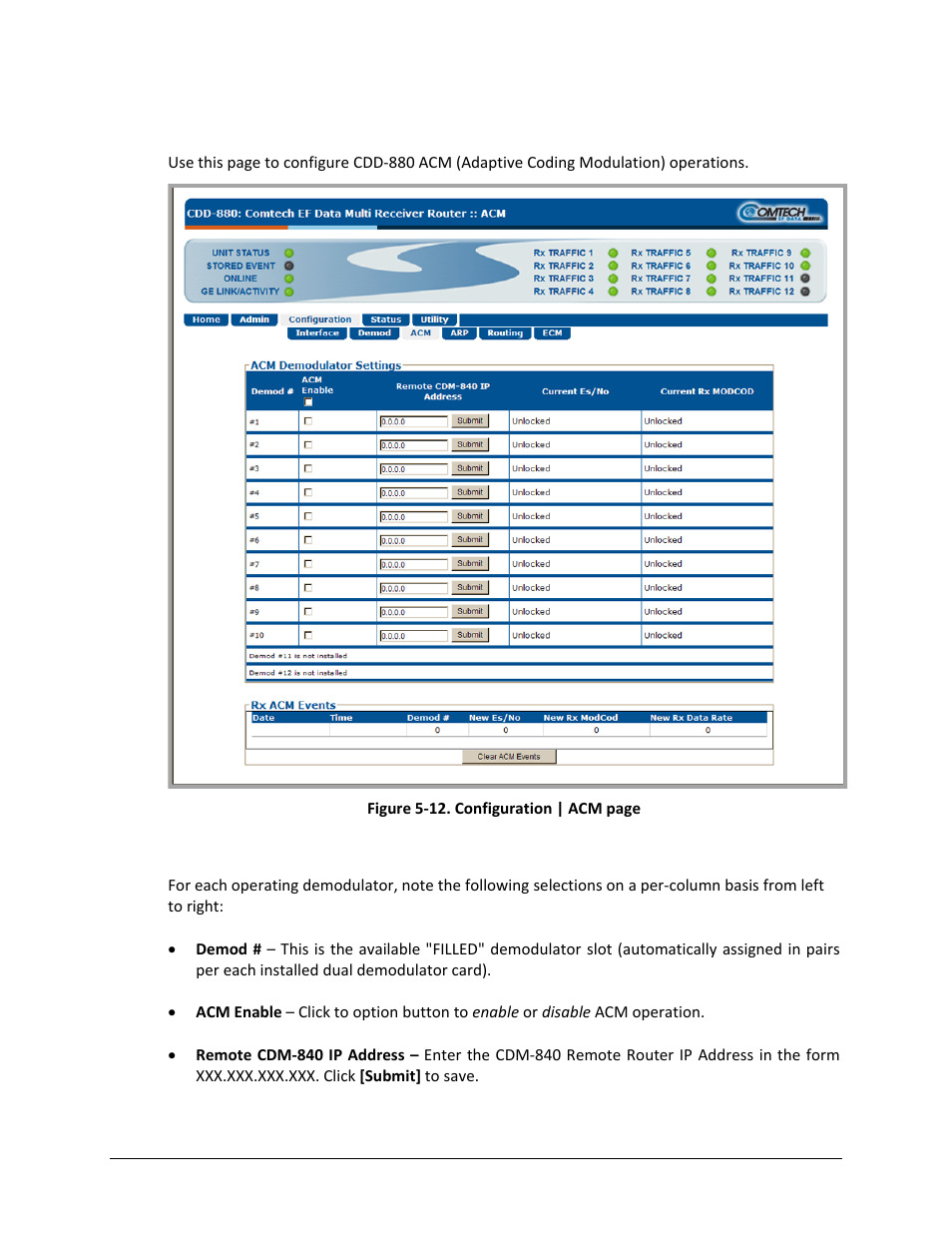 3 configuration | acm | Comtech EF Data CDD-880 User Manual | Page 83 / 124