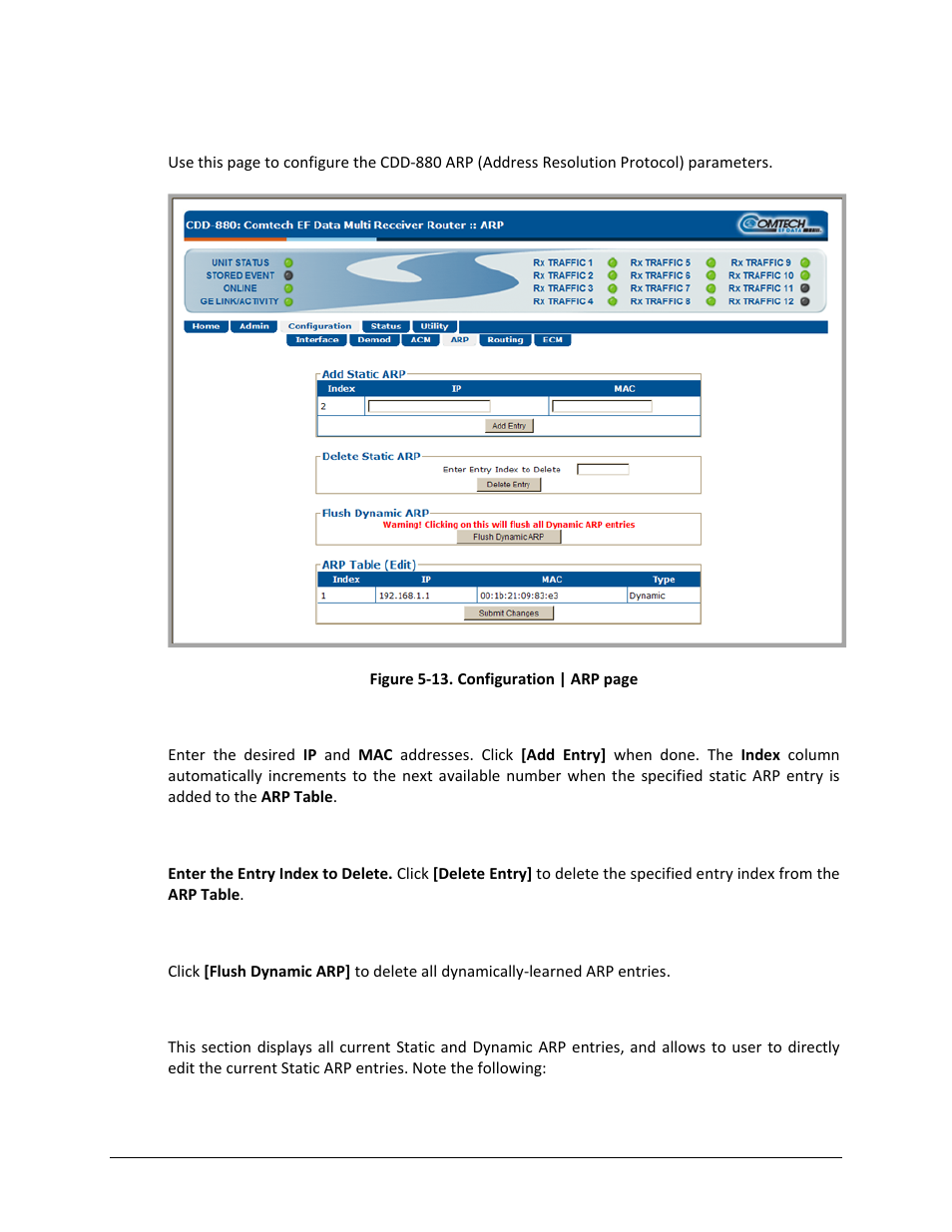 4 configuration | arp | Comtech EF Data CDD-880 User Manual | Page 85 / 124