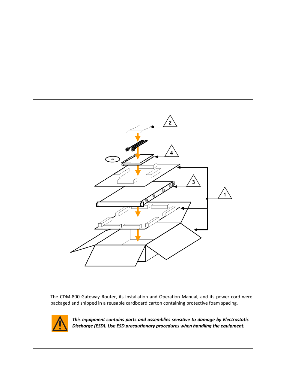 Chapter 2. installation, 1 unpacking and inspection | Comtech EF Data CDM-800 User Manual | Page 31 / 130