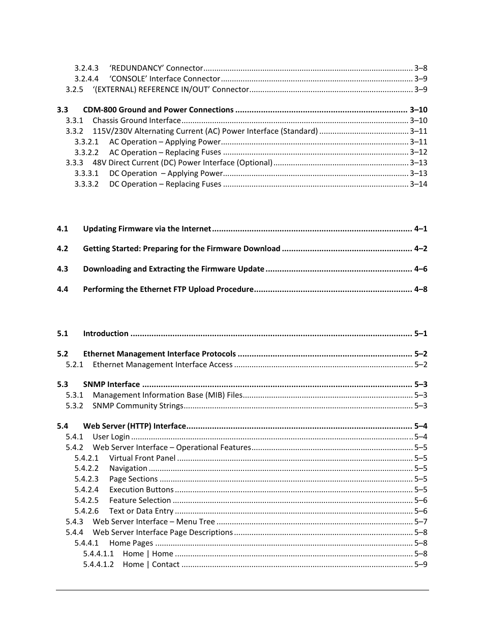 Comtech EF Data CDM-800 User Manual | Page 7 / 130