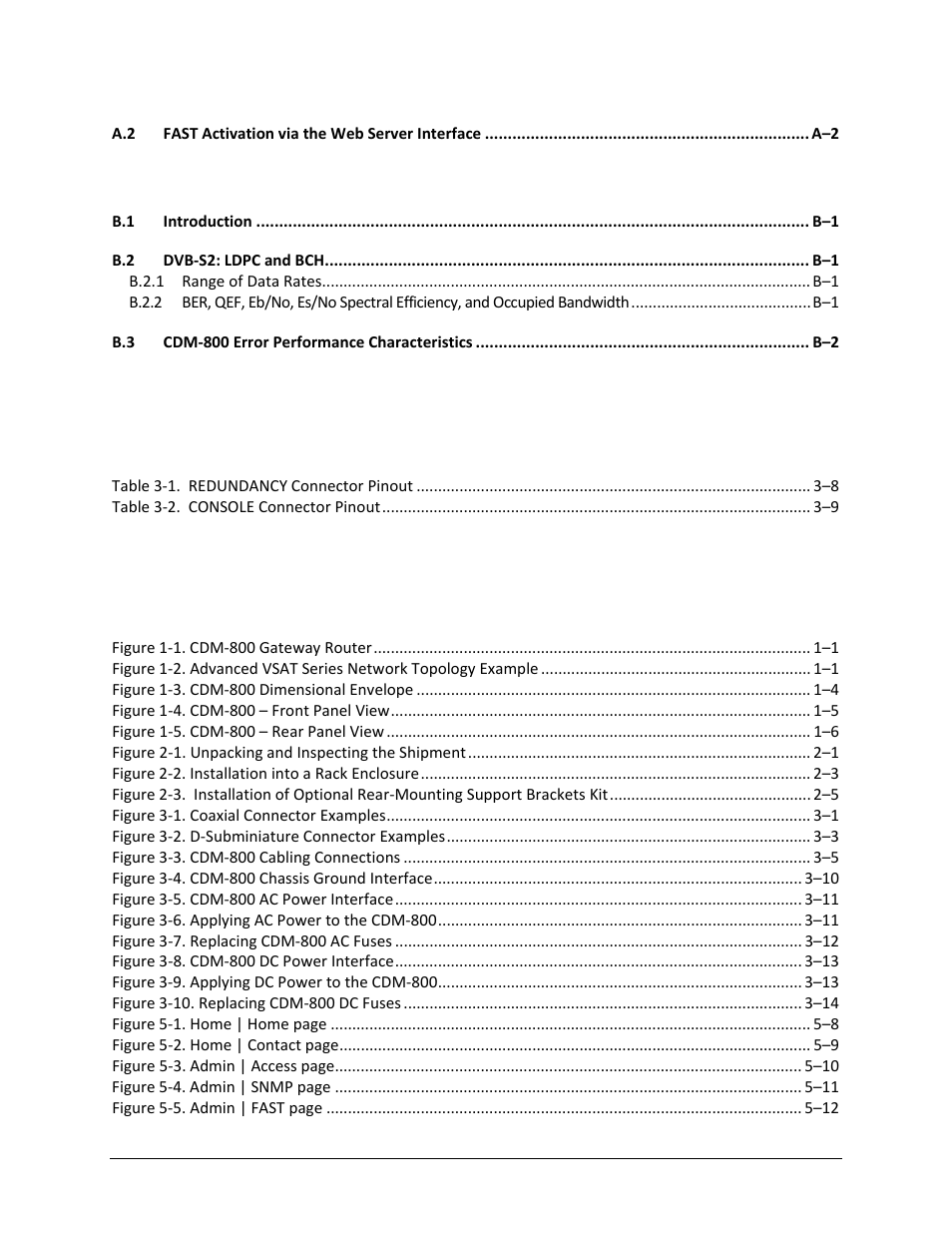Tables, Figures | Comtech EF Data CDM-800 User Manual | Page 9 / 130