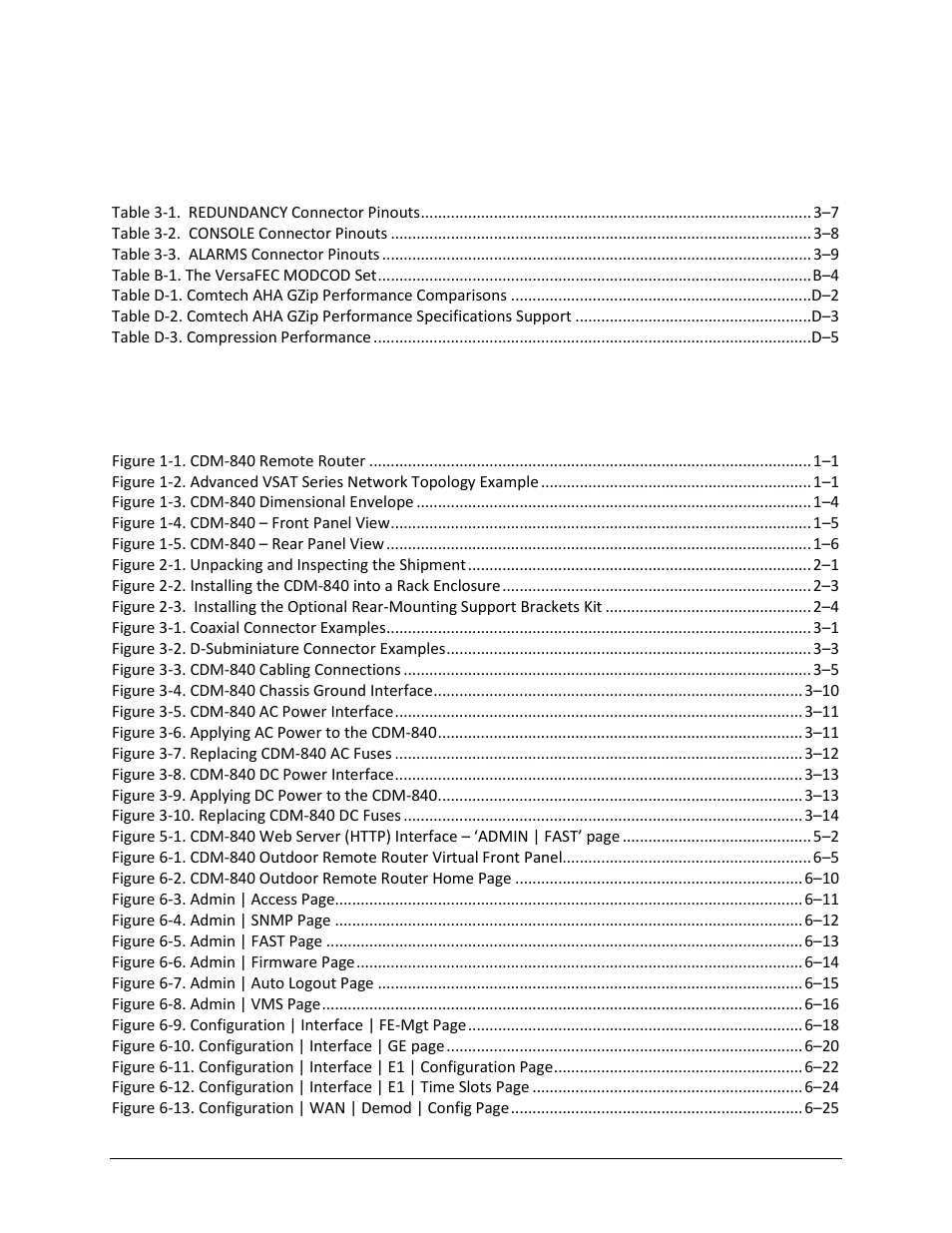 Tables, Figures | Comtech EF Data CDM-840 User Manual | Page 14 / 244
