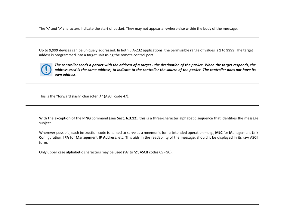 2 target address, 3 address delimiter, 4 instruction code | Comtech EF Data CDM-840 User Manual | Page 151 / 244