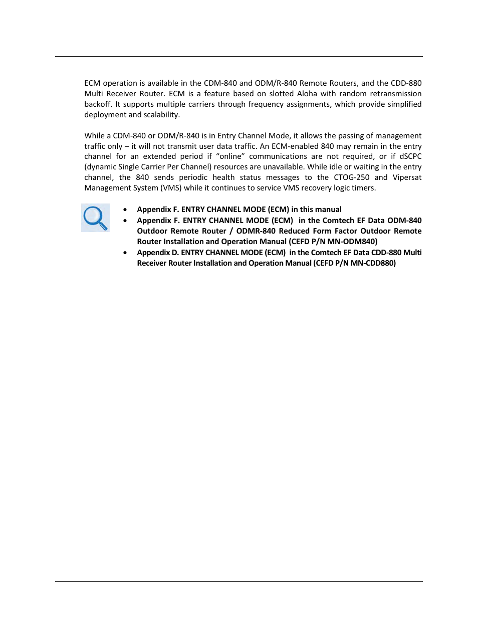 A.5 entry channel mode (ecm) | Comtech EF Data CDM-840 User Manual | Page 179 / 244