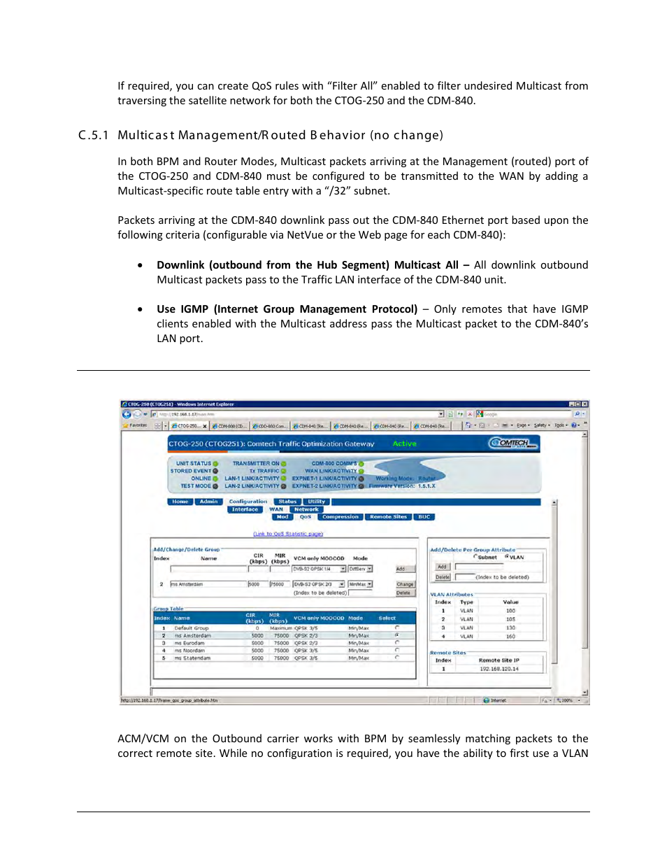 C.6 bpm and group qos with outbound acm/vcm | Comtech EF Data CDM-840 User Manual | Page 199 / 244