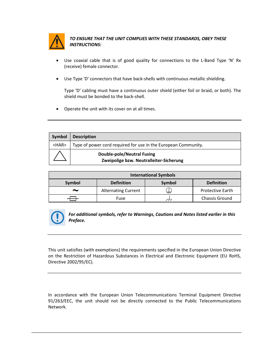 European union rohs directive (2002/95/ec) | Comtech EF Data CDM-840 User Manual | Page 20 / 244