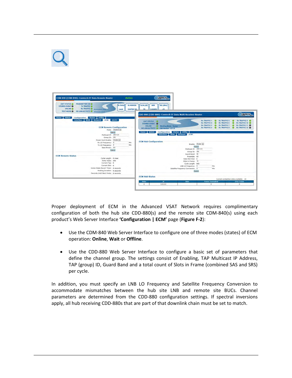 F.2 entry channel mode operation | Comtech EF Data CDM-840 User Manual | Page 224 / 244