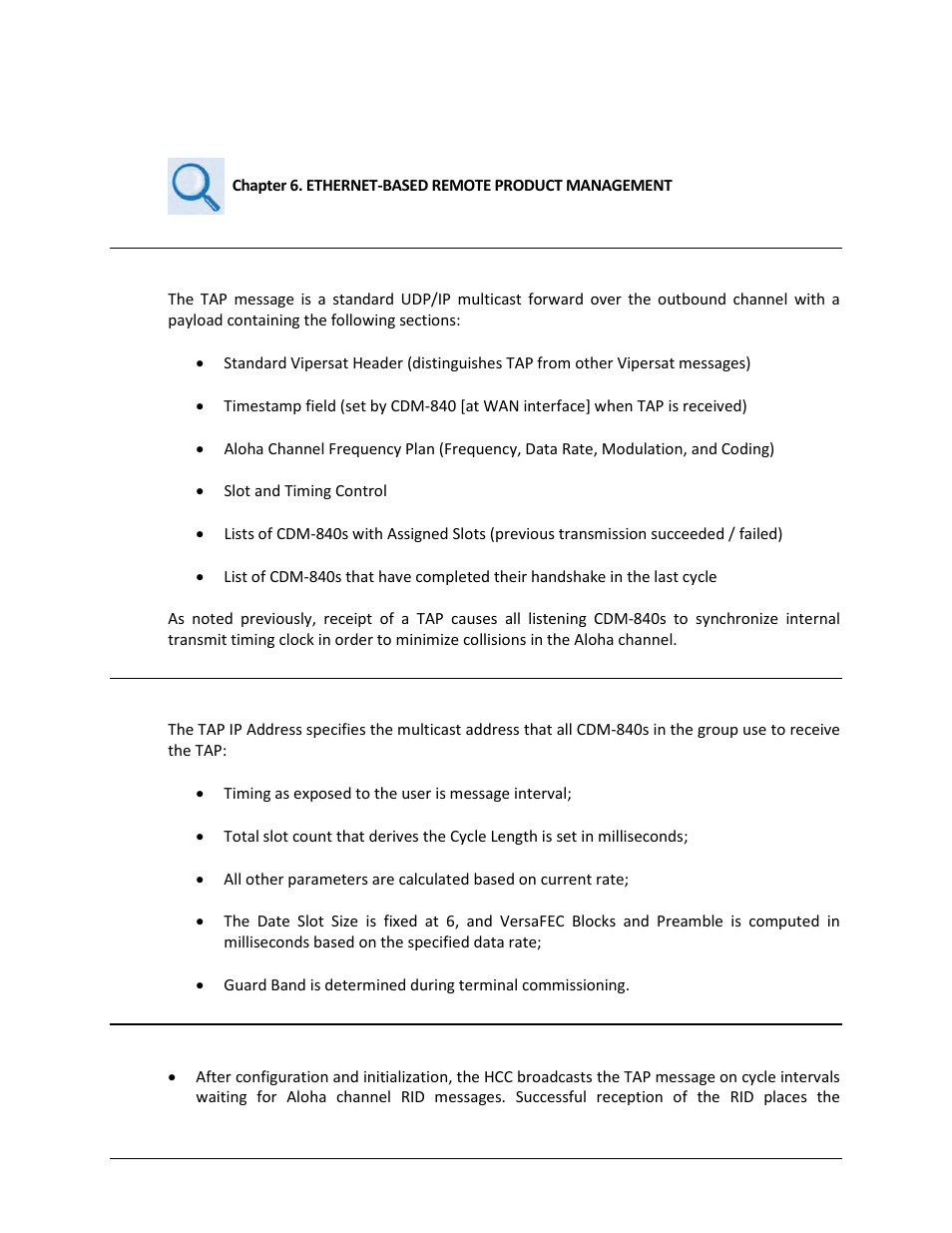 F.2.3 cdd-880 hub channel controller (hcc), F.2.3.1 tap message, F.2.3.2 hcc configuration | F.2.3.3 hub operation | Comtech EF Data CDM-840 User Manual | Page 227 / 244