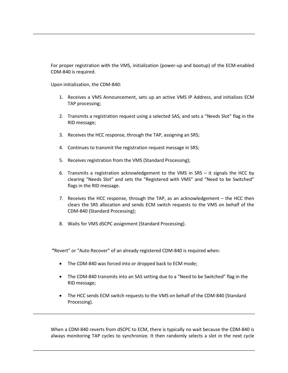 F.3 ecm operational scenarios, F.3.2.1 ecm revert cycle timing | Comtech EF Data CDM-840 User Manual | Page 229 / 244