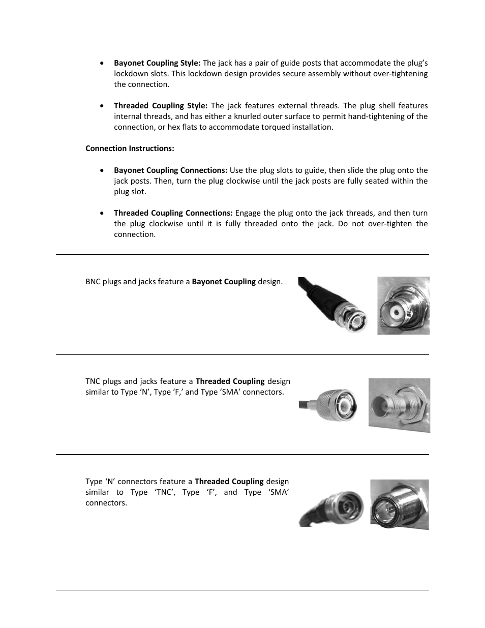 1 type ‘bnc, 2 type ‘tnc, 3 type ‘n | Comtech EF Data CDM-840 User Manual | Page 42 / 244