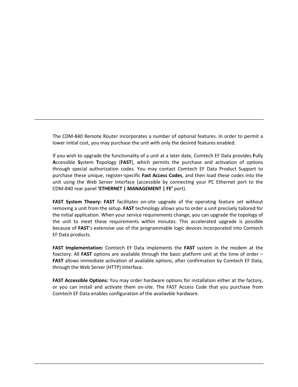 Chapter 5. fast activation procedure, 1 introduction | Comtech EF Data CDM-840 User Manual | Page 65 / 244