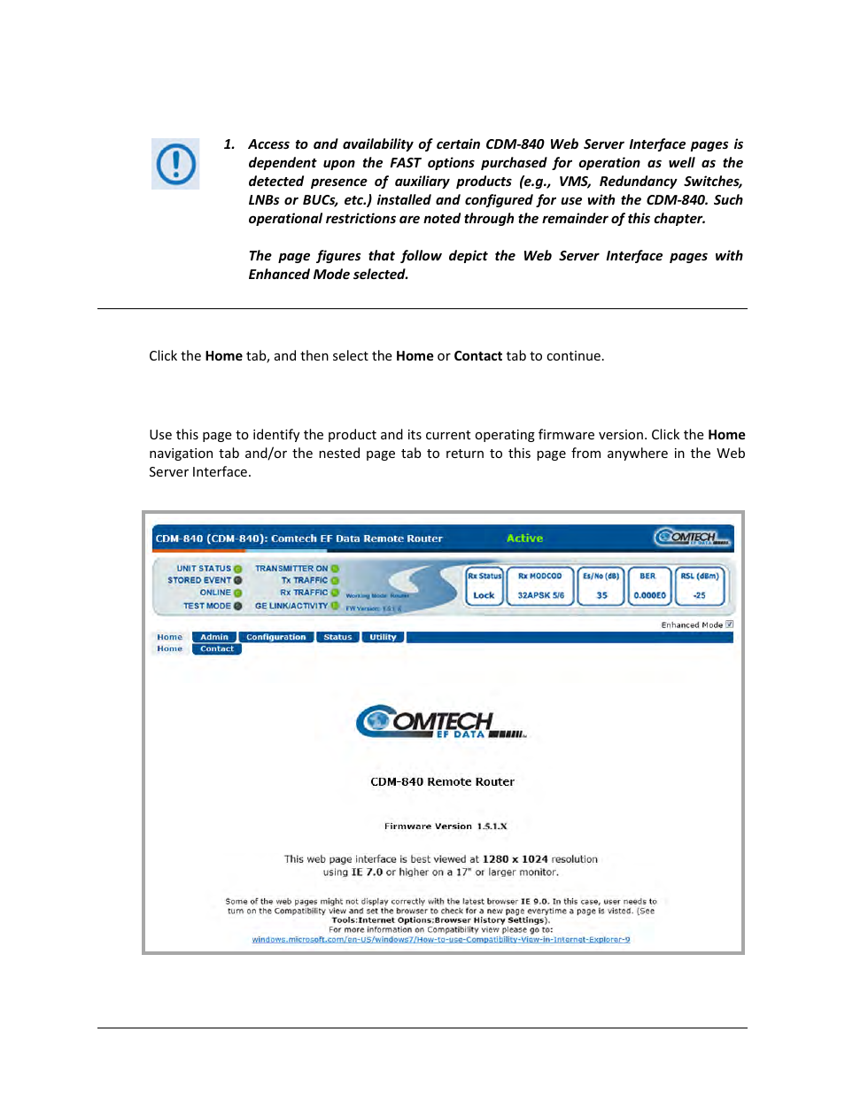 1 home | home | Comtech EF Data CDM-840 User Manual | Page 78 / 244