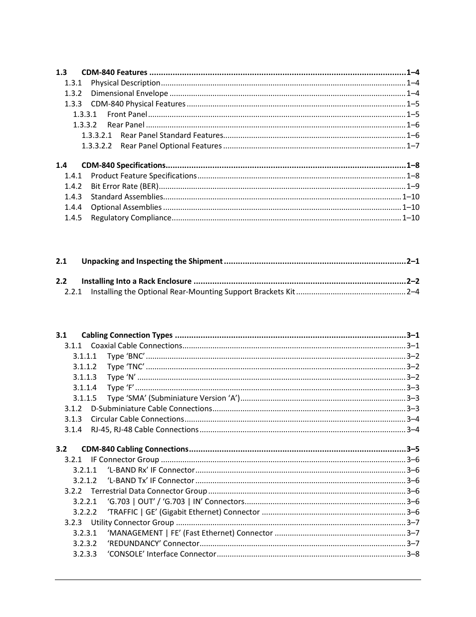 Comtech EF Data CDM-840 User Manual | Page 8 / 244