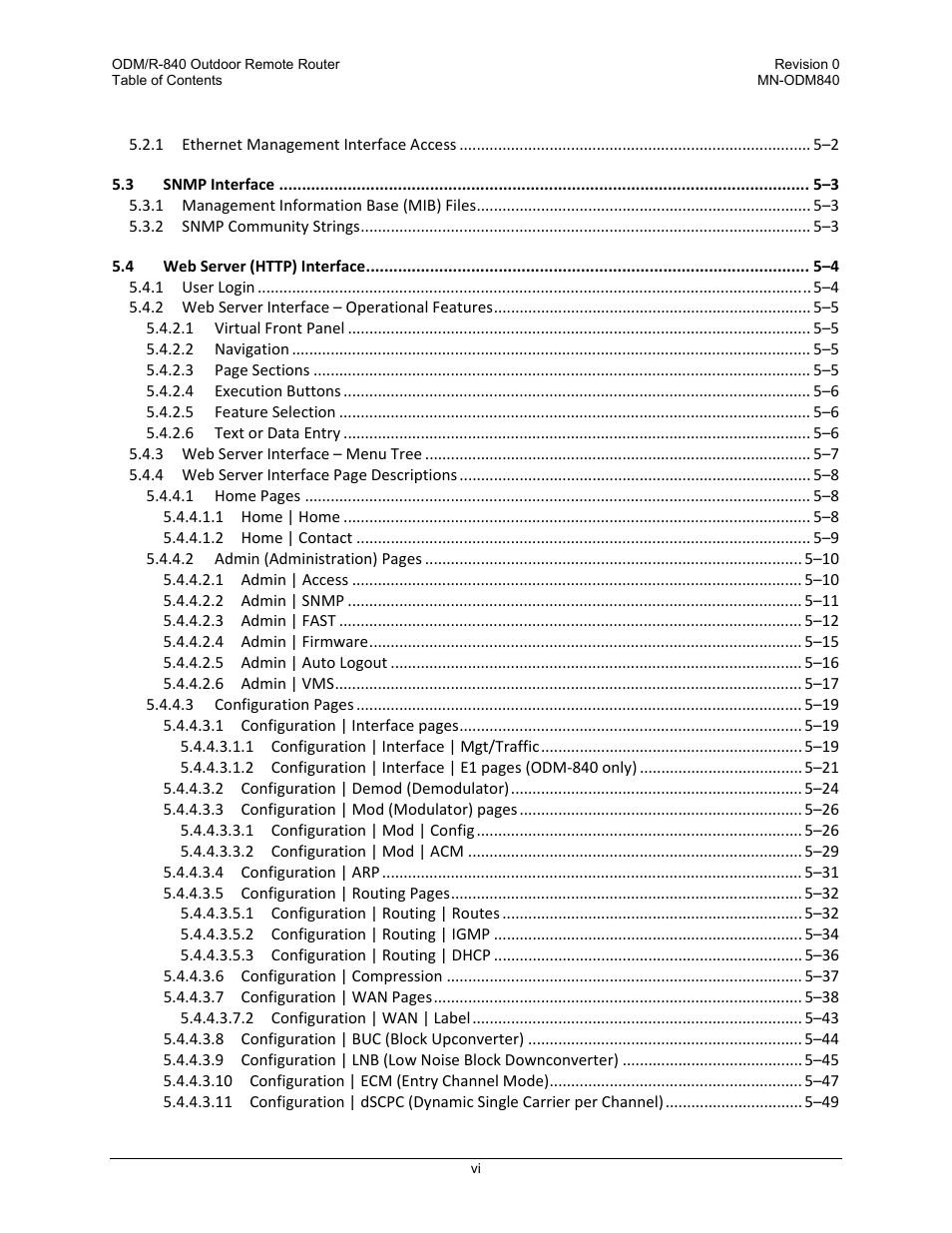 Comtech EF Data ODM-840 User Manual | Page 12 / 184