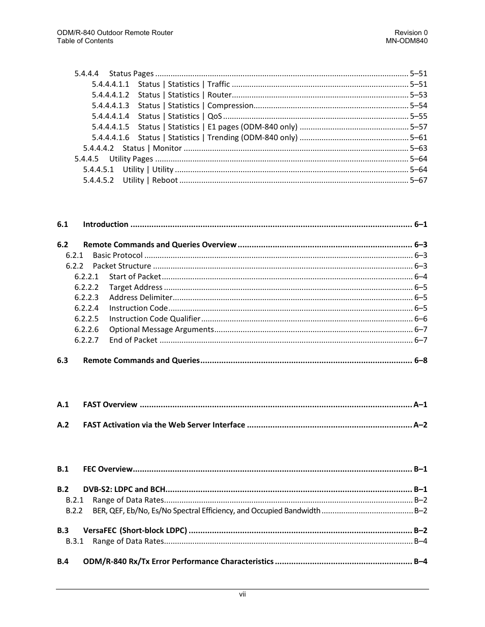 Comtech EF Data ODM-840 User Manual | Page 13 / 184
