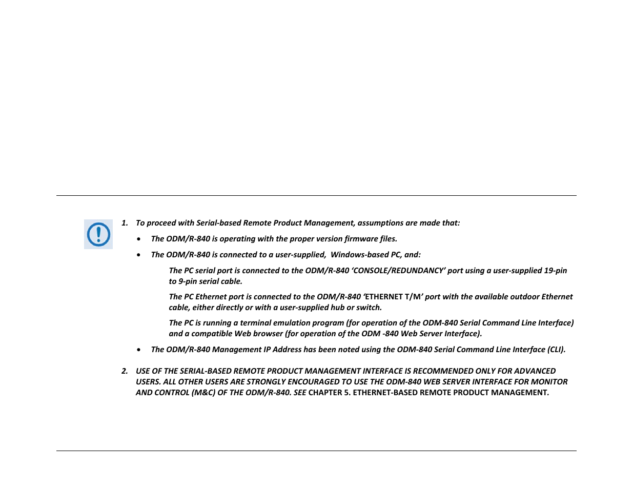 Chapter 6. serial-based remote product management, 1 introduction | Comtech EF Data ODM-840 User Manual | Page 157 / 184