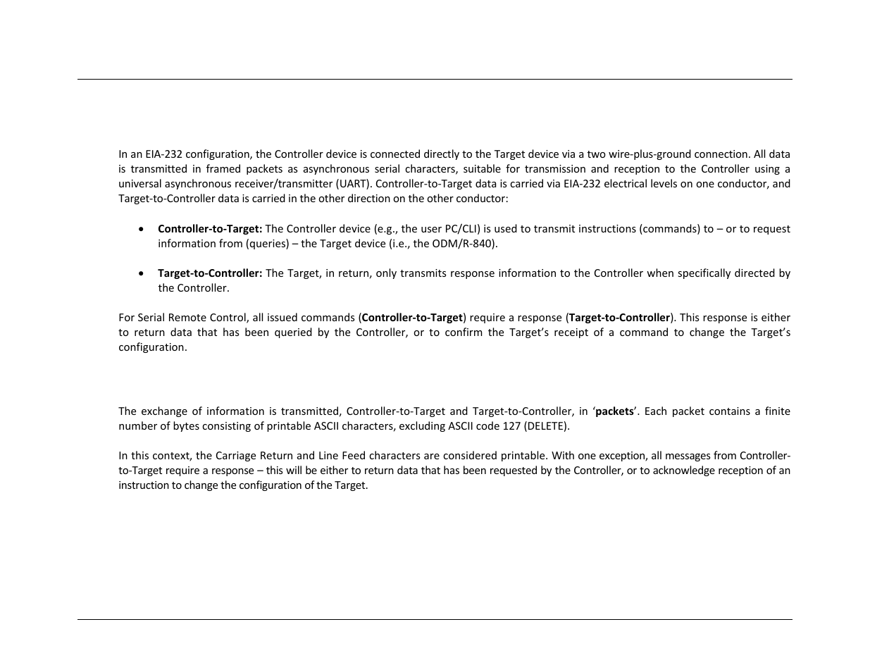 2 remote commands and queries overview, 1 basic protocol, 2 packet structure | Comtech EF Data ODM-840 User Manual | Page 159 / 184