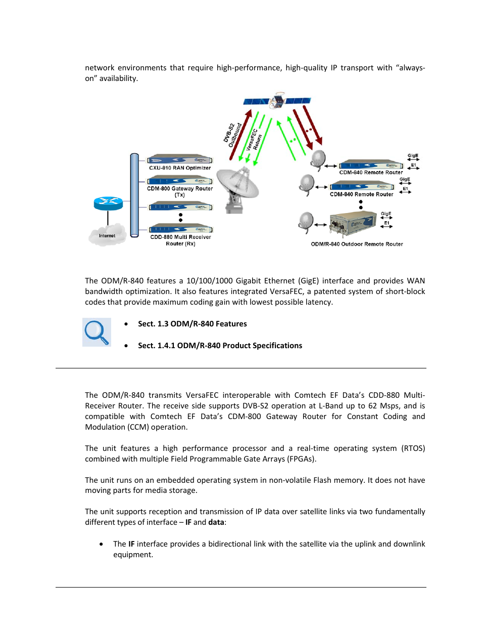 2 odm/r-840 functional description | Comtech EF Data ODM-840 User Manual | Page 28 / 184