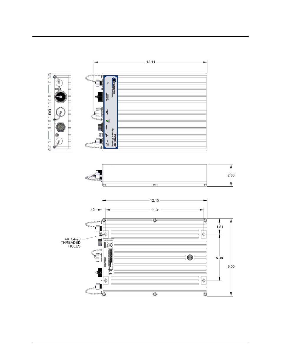 2 odmr-840 / odmr-ps dimensional envelopes | Comtech EF Data ODM-840 User Manual | Page 32 / 184