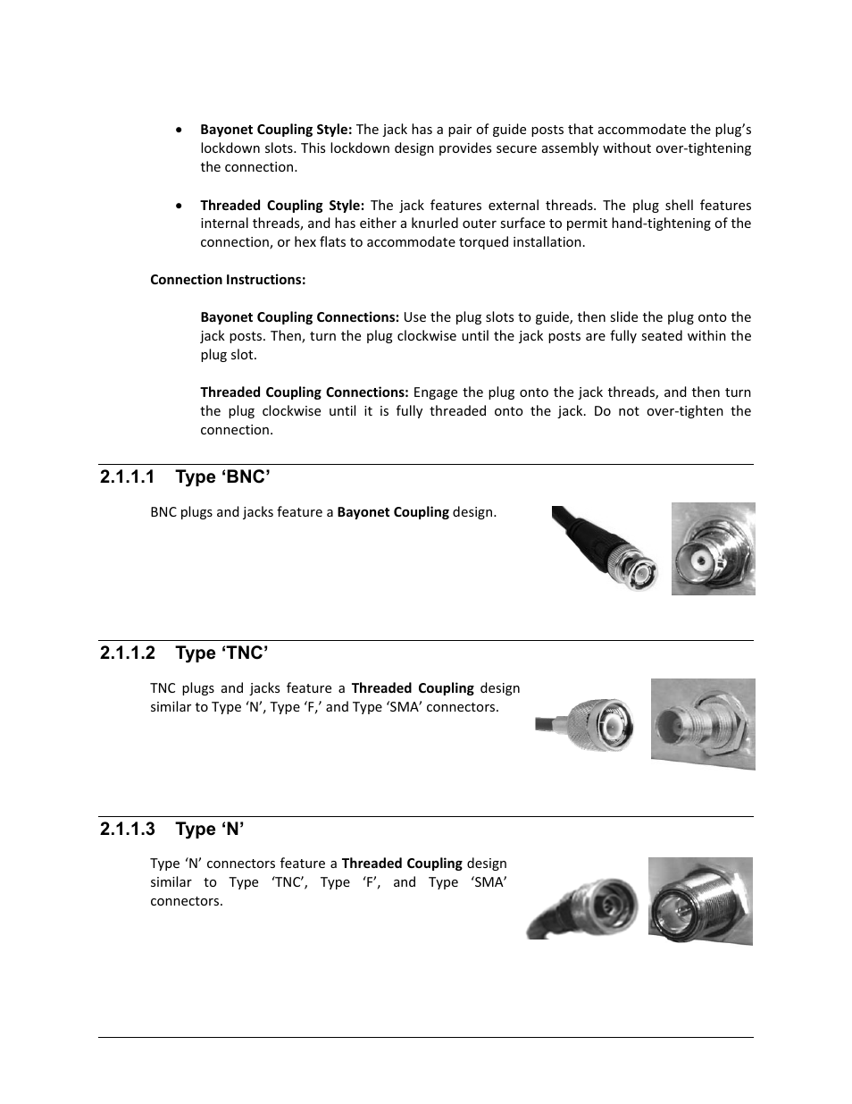 1 type ‘bnc, 2 type ‘tnc, 3 type ‘n | Comtech EF Data ODM-840 User Manual | Page 42 / 184