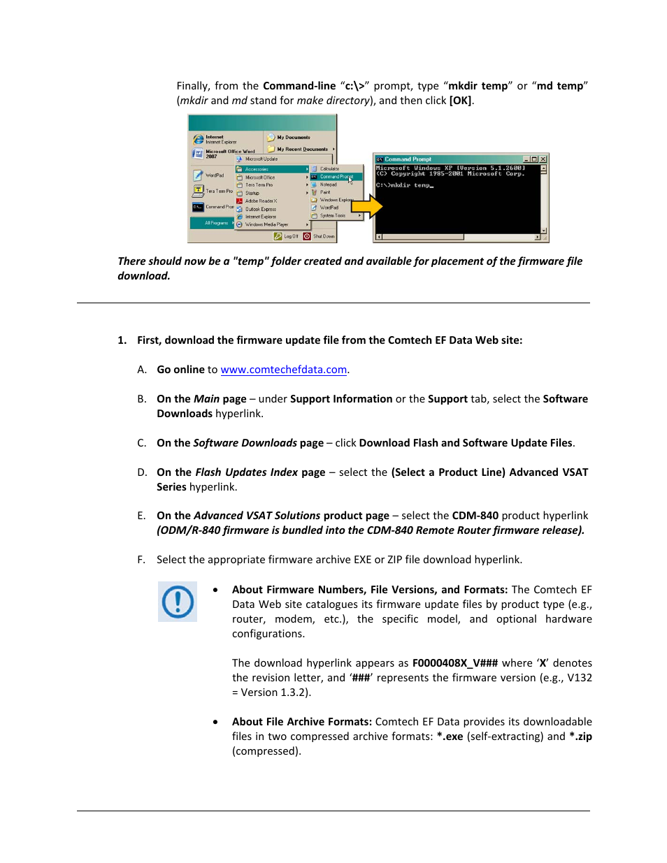 3 downloading and extracting the firmware update | Comtech EF Data ODM-840 User Manual | Page 84 / 184