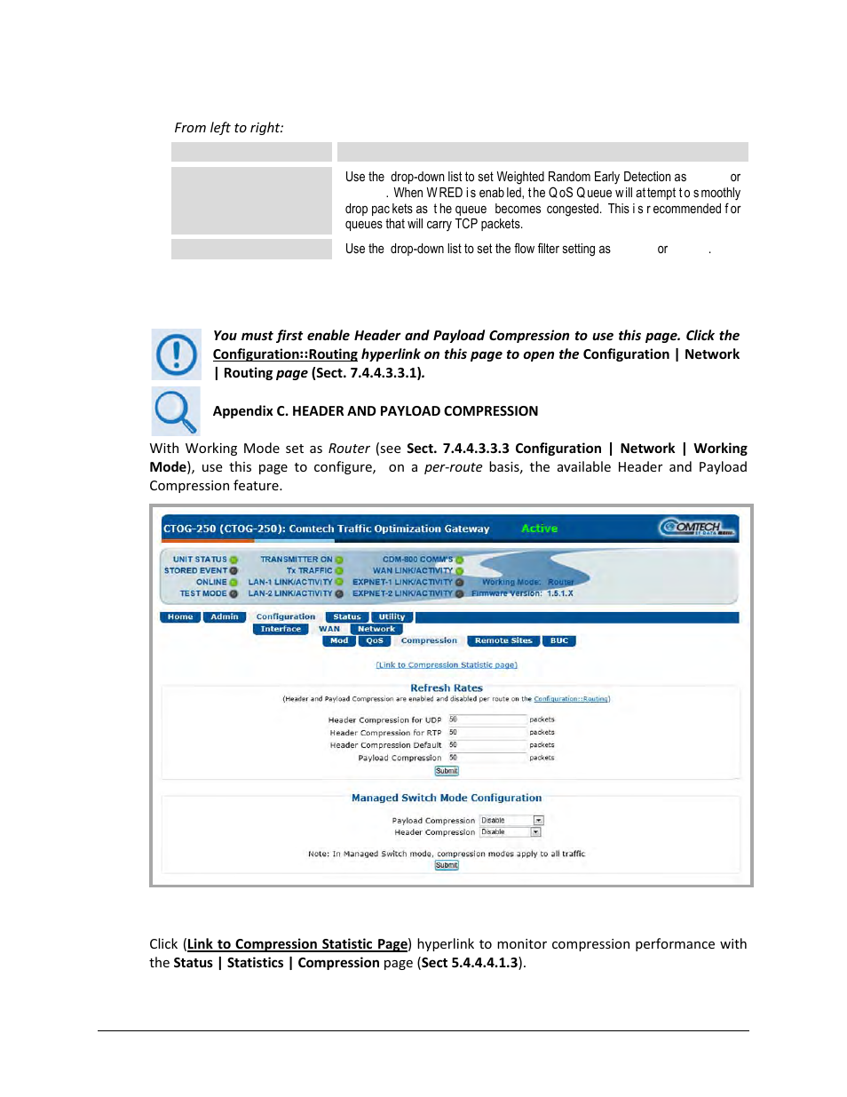 3 configuration | wan | compression | Comtech EF Data CTOG-250 User Manual | Page 141 / 236