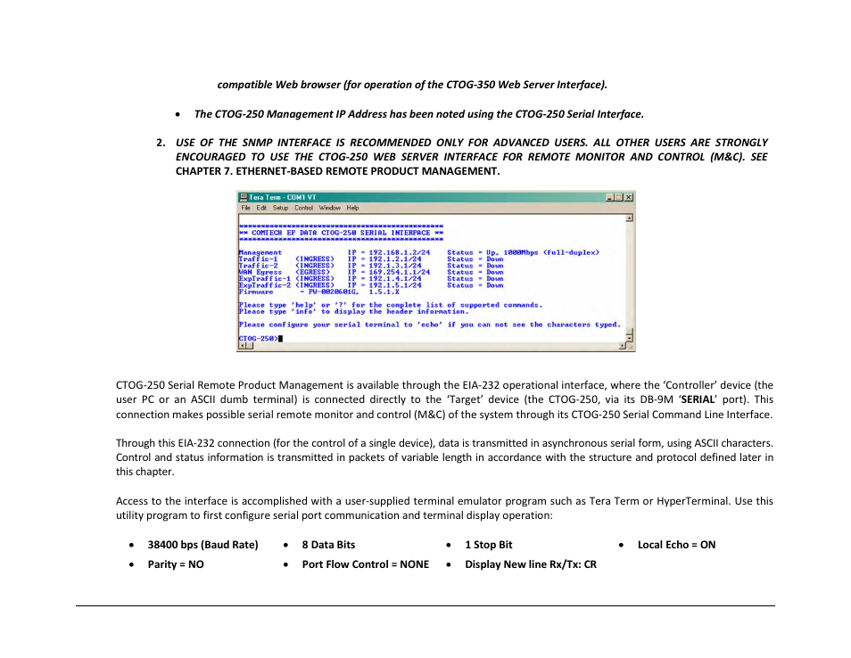 Comtech EF Data CTOG-250 User Manual | Page 178 / 236