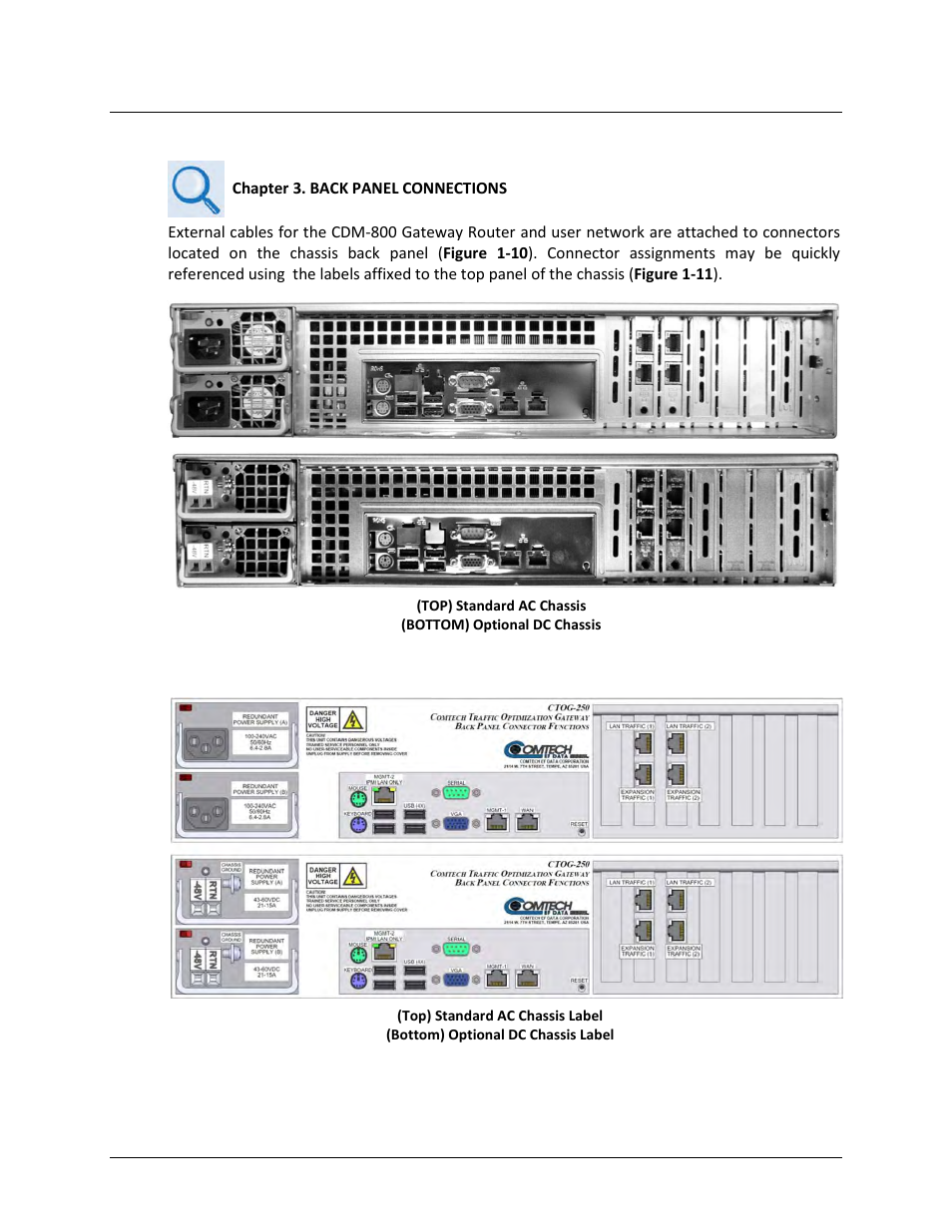 2 back panel | Comtech EF Data CTOG-250 User Manual | Page 34 / 236