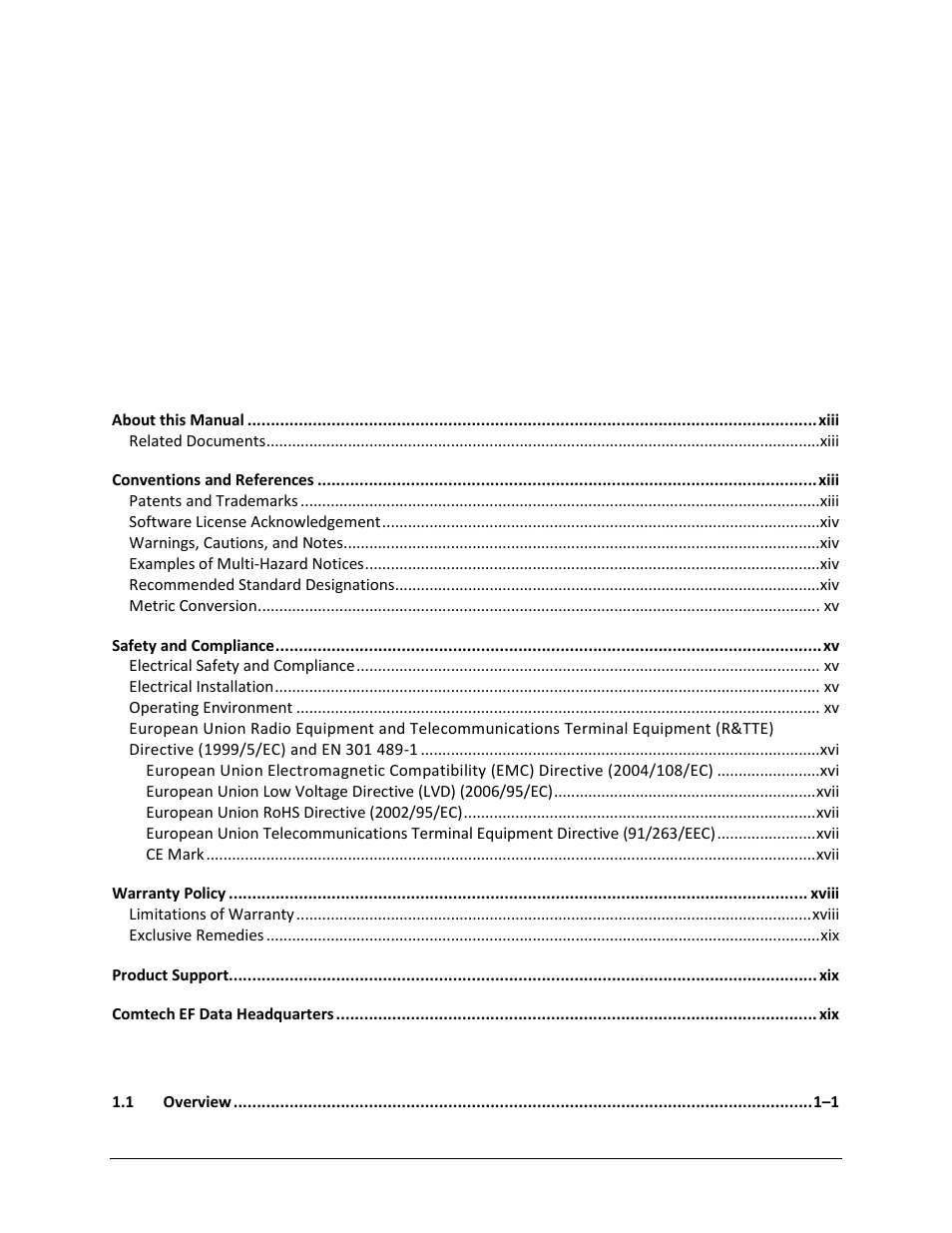 Comtech EF Data CTOG-250 User Manual | Page 5 / 236