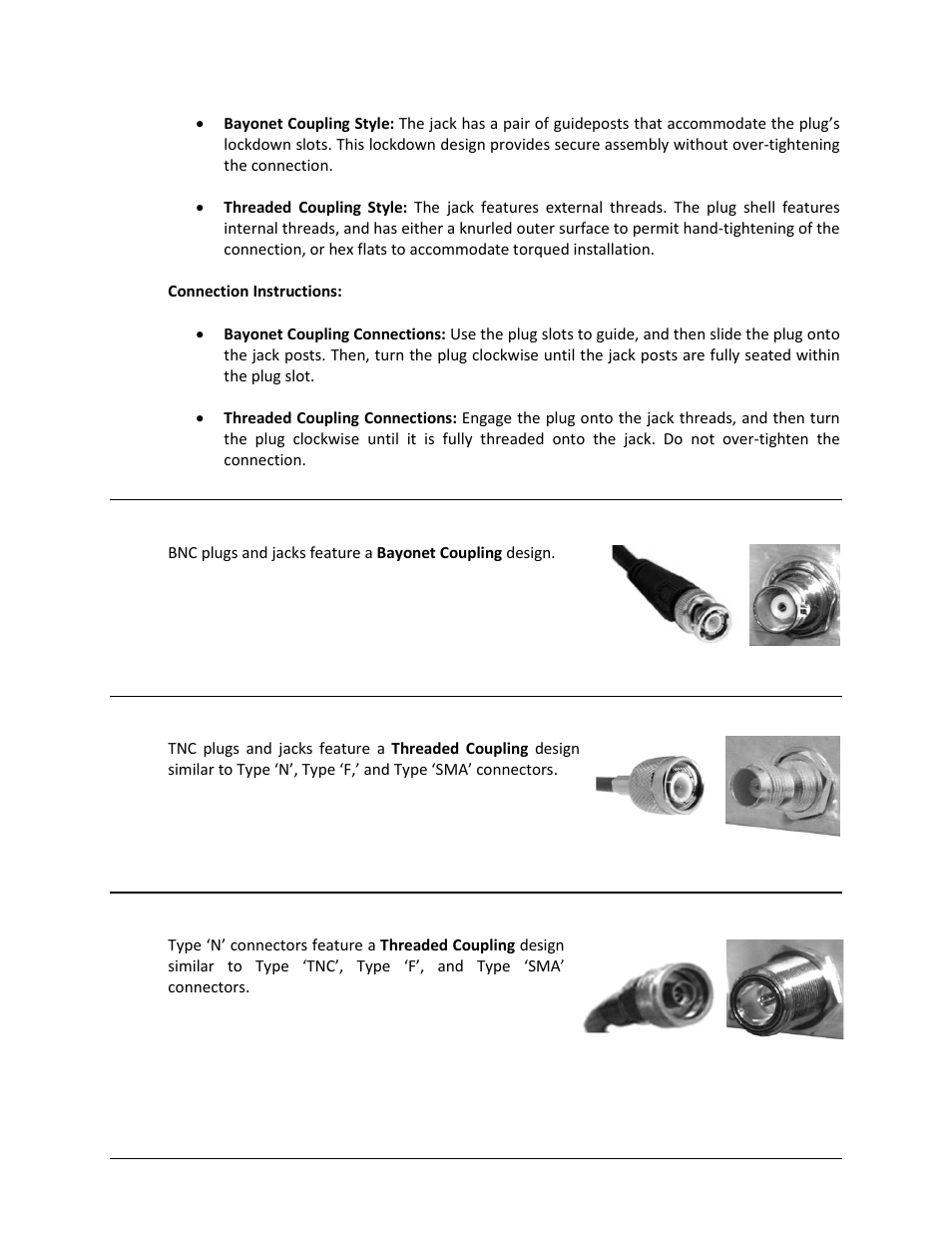 1 type ‘bnc, 2 /type ‘tnc, 3 type ‘n | Comtech EF Data CTOG-250 User Manual | Page 50 / 236
