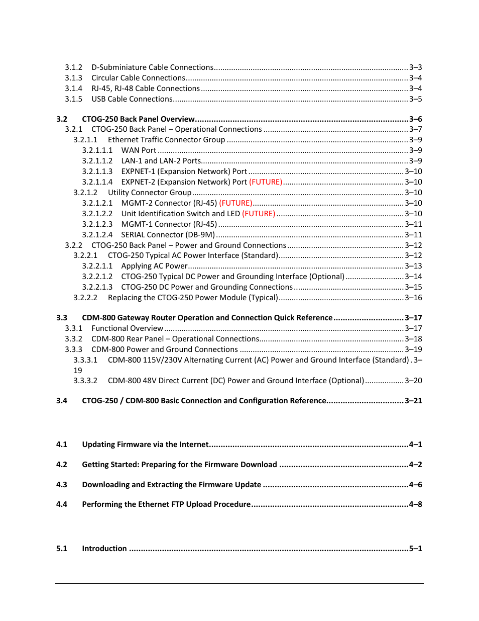 Comtech EF Data CTOG-250 User Manual | Page 7 / 236