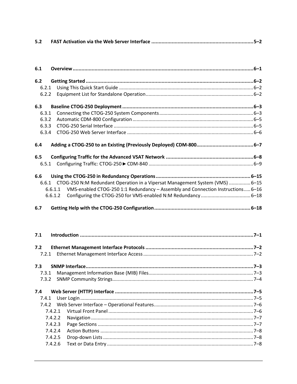 Comtech EF Data CTOG-250 User Manual | Page 8 / 236