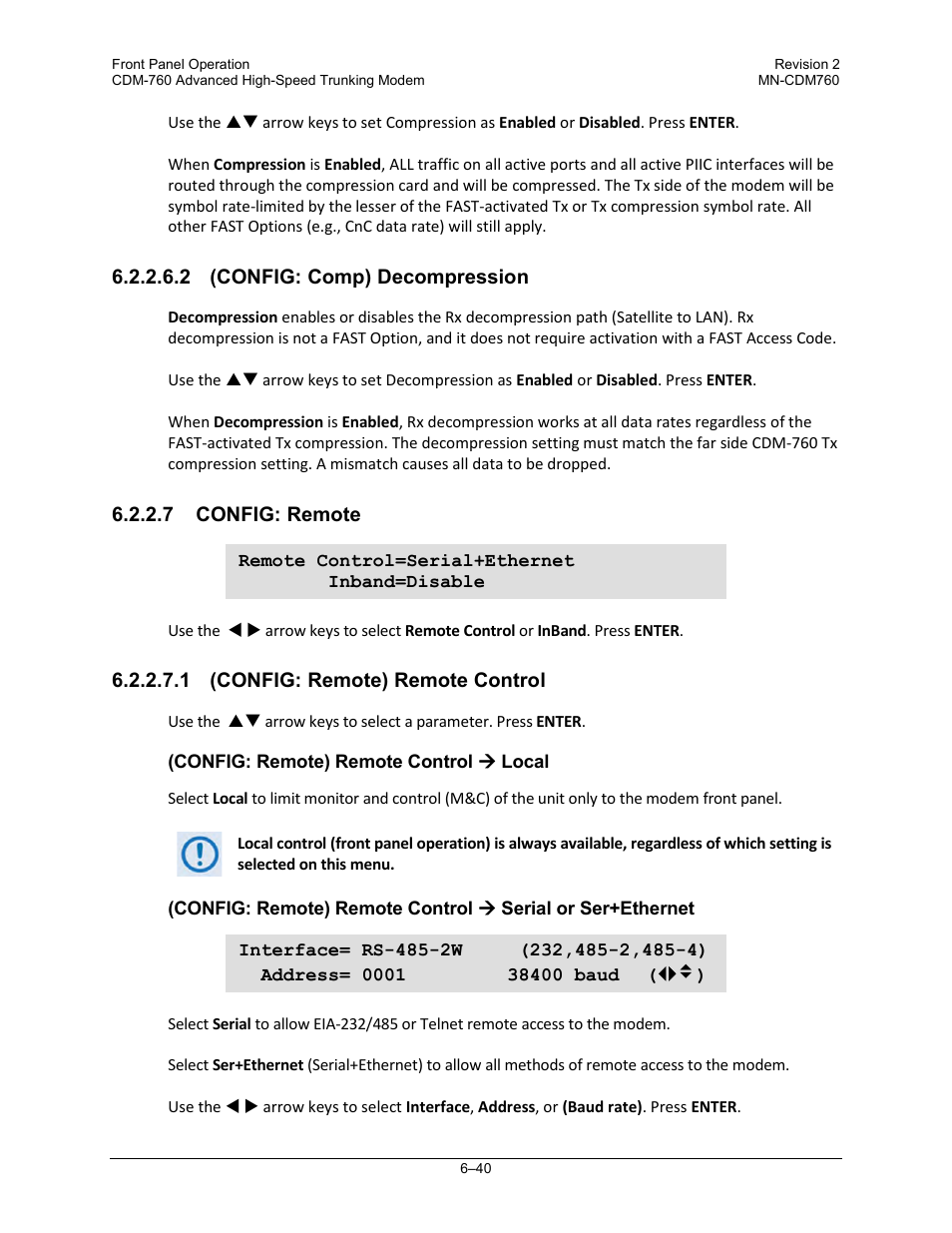 Comtech EF Data CDM-760 User Manual | Page 126 / 416
