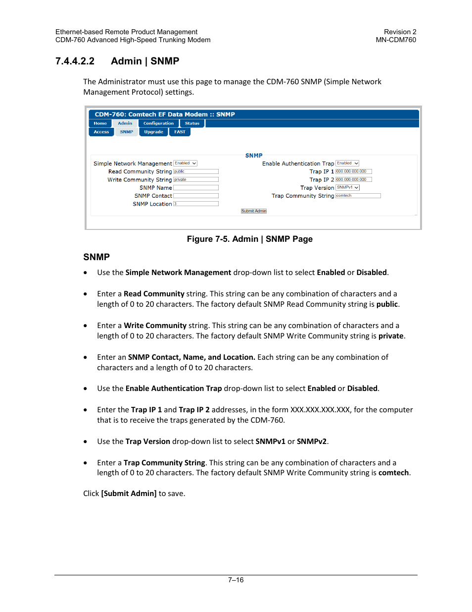 Comtech EF Data CDM-760 User Manual | Page 174 / 416