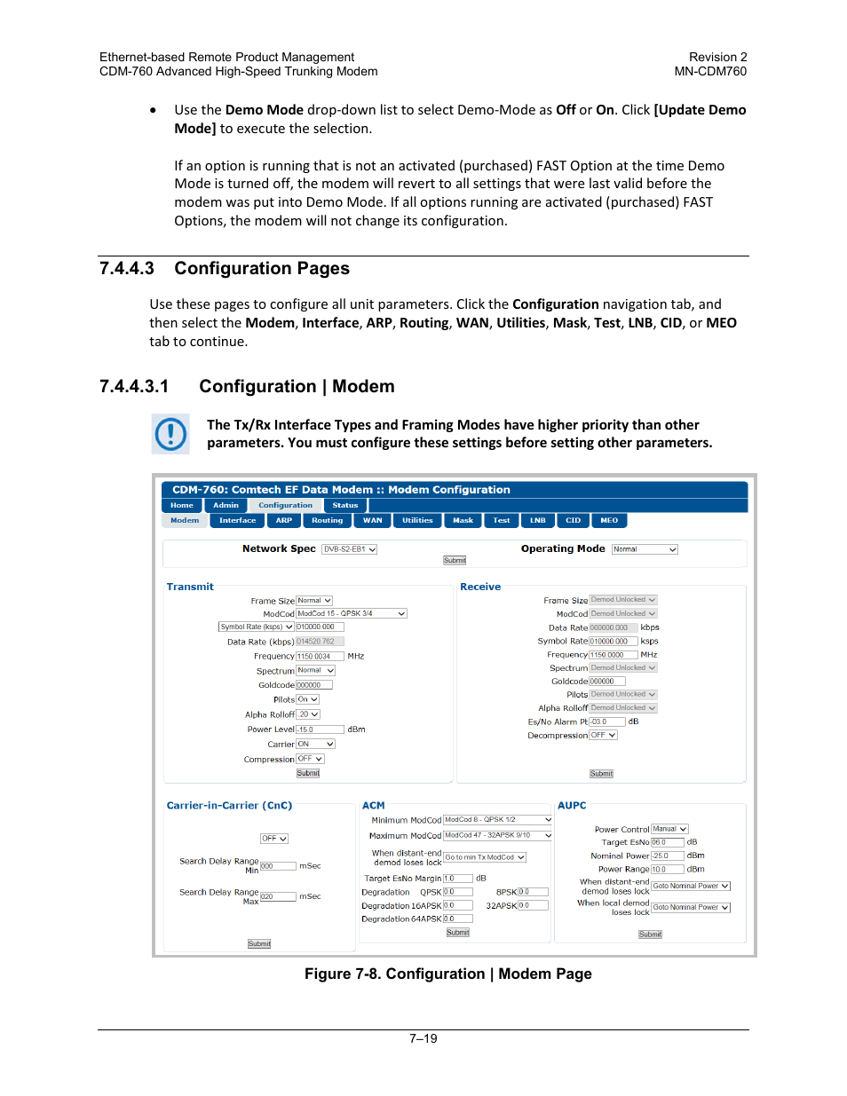 Comtech EF Data CDM-760 User Manual | Page 177 / 416