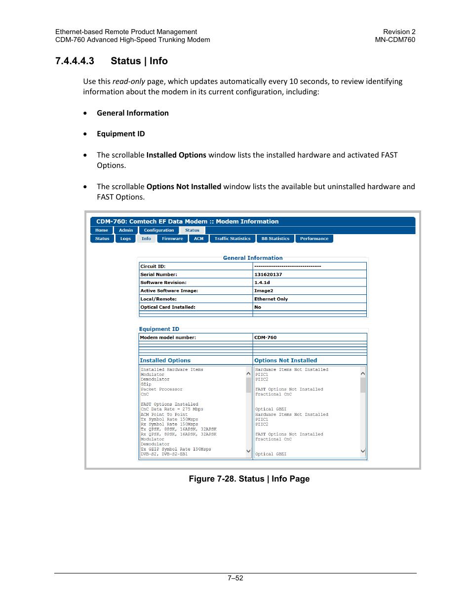 Comtech EF Data CDM-760 User Manual | Page 210 / 416